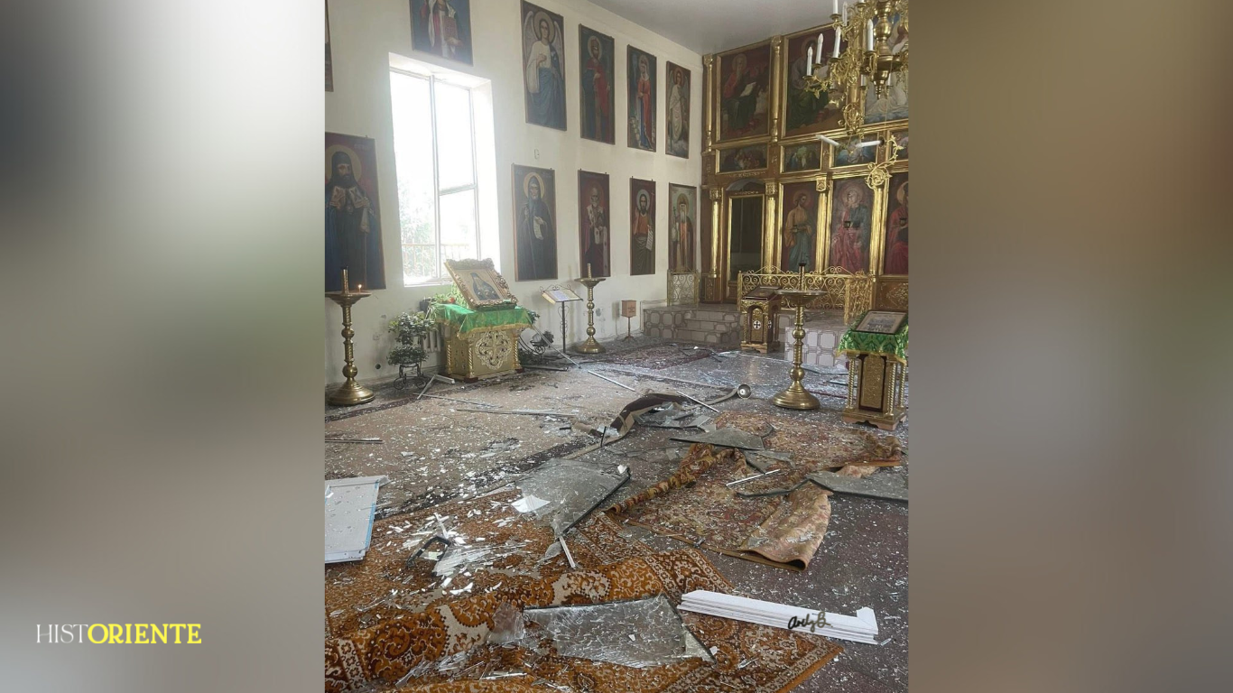 Una iglesia en Dnipró fue alcanzada por un misil ruso