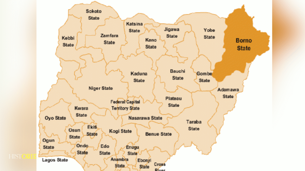 Mapa de Borno, Nigeria