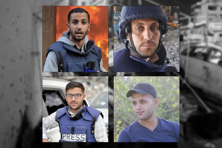 periodistas palestinos de Aljazeera asesinados en Gaza