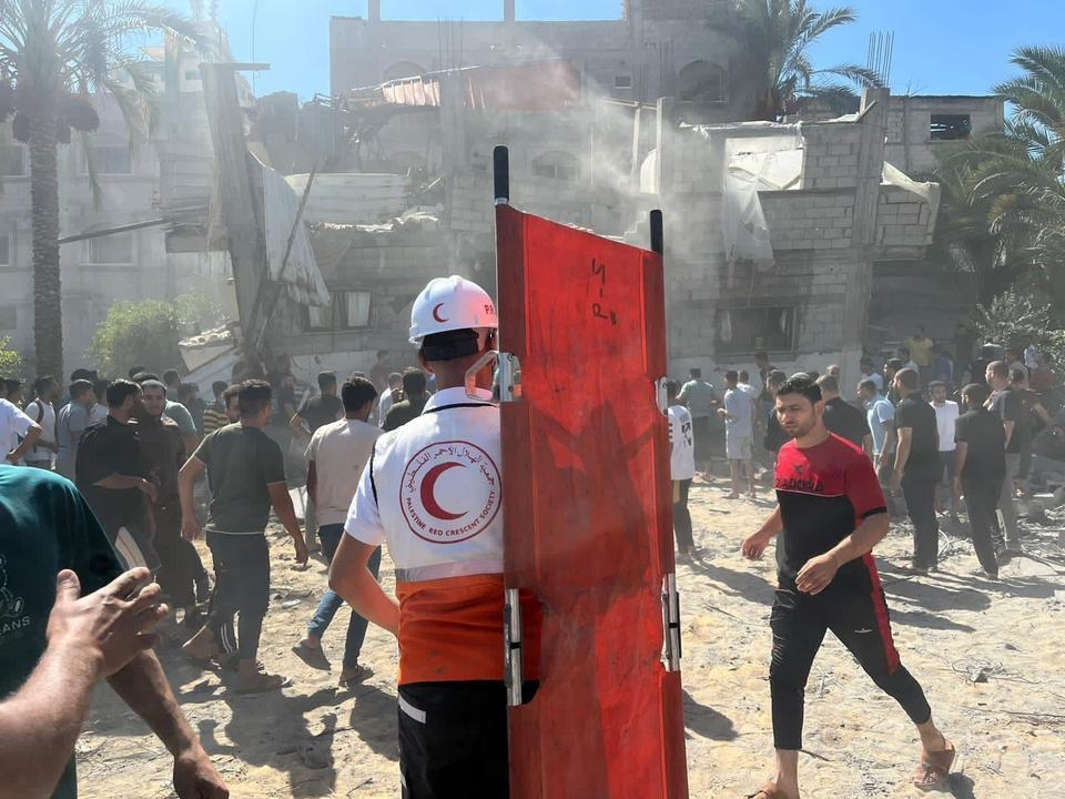 Cruz roja en Gaza