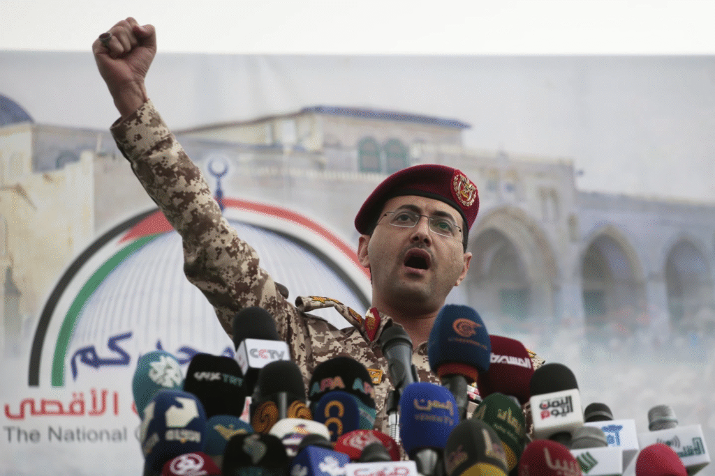 El portavoz militar hutí, Yahya Saree (Foto AP)
