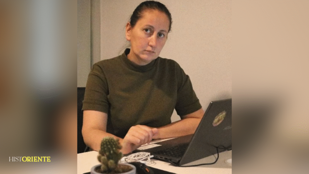 Mzia Amaghlobeli antes de ser encarcelada