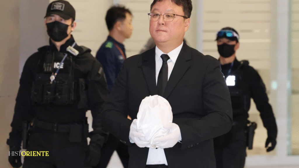 El cuerpo del estudiante fue incinerado antes de ser devuelto a Corea del Sur el 21 de octubre.