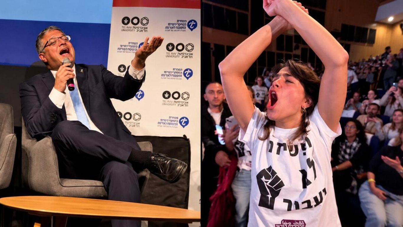 Protesta contra Ben-Gvir en la Universidad de Tel Aviv